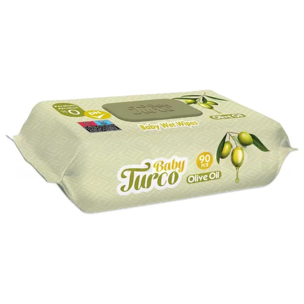Baby Turco Zeytinyağlı 90 Yaprak Islak Bebek Havlusu - Görsel 9