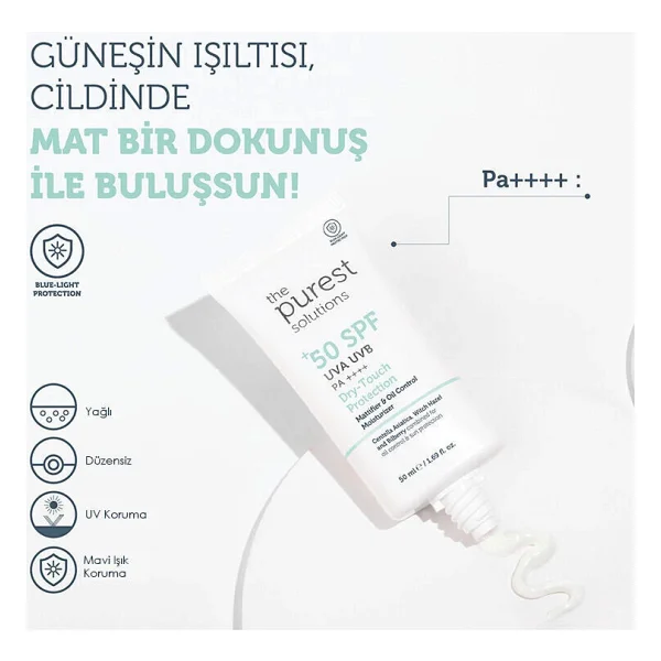 The Purest Solutions Matlaştırıcı Karma ve Yağlı Ciltler için 50 ml 50 Faktör Güneş Kremi - Görsel 7