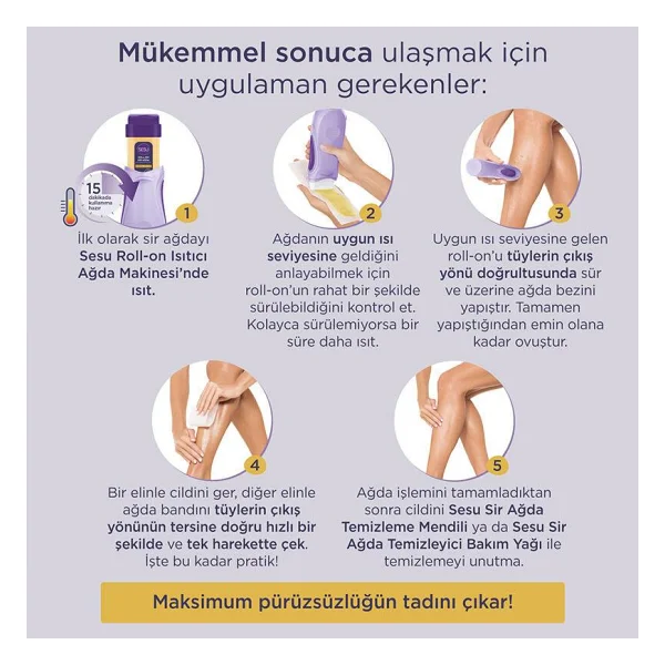 Sesu Natural Normal Tüyler İçin 100 Ml Roll-On Sir Ağda - Görsel 5
