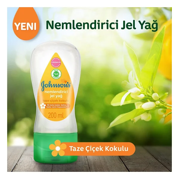 Johnson's Baby Taze Çiçek Kokulu Nemlendirici Jel Yağ 200 Ml - Görsel 3
