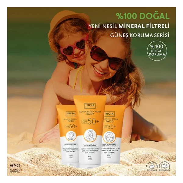 Incia Bebek Güneş Kremi Leke Karşıtı Mineral Filtreli Yüksek Koruma Spf50 Uva Uvb 50 Ml - Görsel 4
