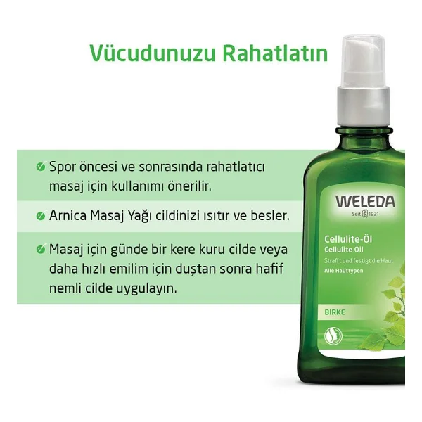 Weleda Birke Cellulite-Oil Selülit Yağı 100 Ml - Görsel 3