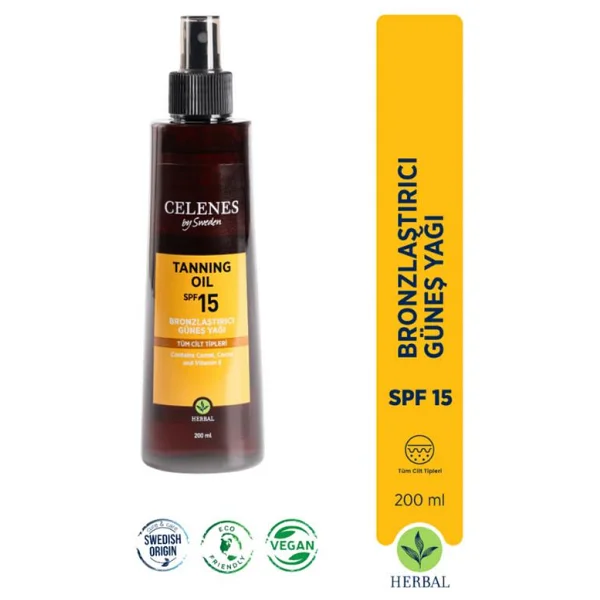 Celenes Herbal Bronzlaştırıcı Yağ 200 Ml - Görsel 3