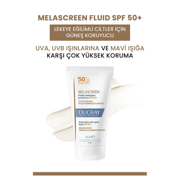 Ducray Melascreen Protective Fluid 50 Ml 50 Faktör Güneş Kremi - Görsel 3