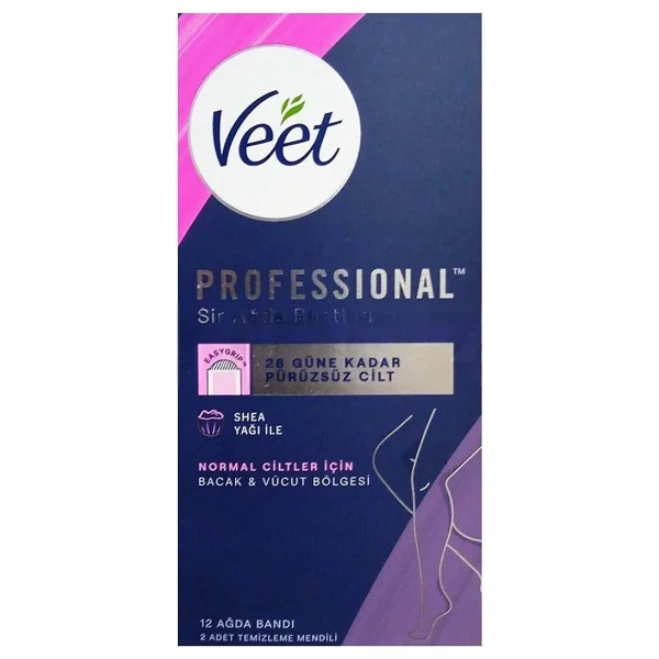 Veet Professional Normal Ciltler İçin Bacak Ve Vücut Bölgesine Özel 12'li Sir Ağda Bandı - Görsel 2