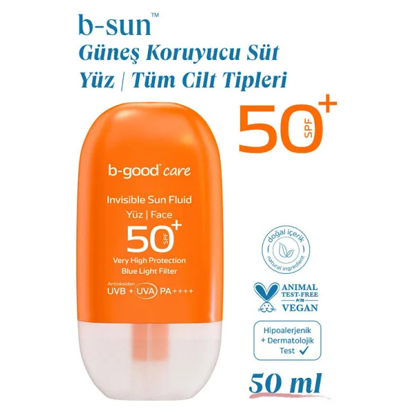 B-Good Care B-Sun Invisible 50 Ml 50 Faktör Yüz Güneş Sütü - Görsel 3