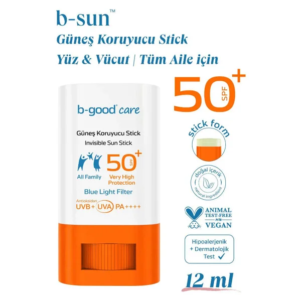 B-Good Care B-Sun 12 ml 50 Faktör Güneş Koruyucu Stick - Görsel 3