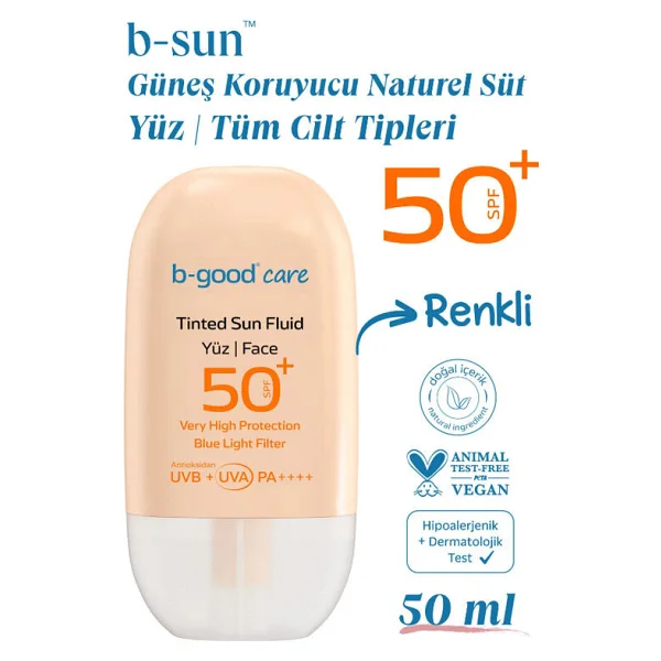 B-Good Care B-Sun Tinted 50 Ml 50 Faktör Yüz Güneş Sütü - Görsel 10