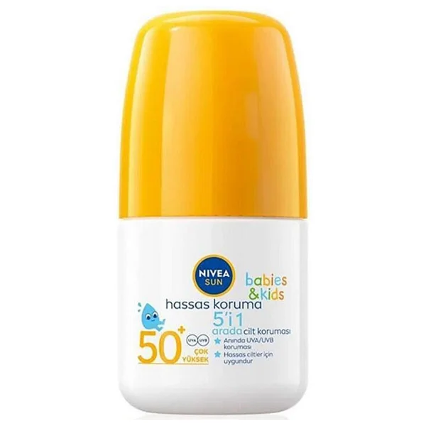 Nivea Sun Babies & Kids 5in1 Hassas Koruma 50 Ml 50 Faktör Roll-On Çocuk Güneş Kremi - Görsel 4