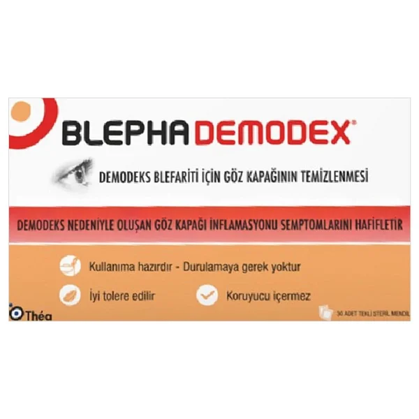 Thea Pharma Blephademodex 30'lu Göz Temizleme Mendili - Görsel 5