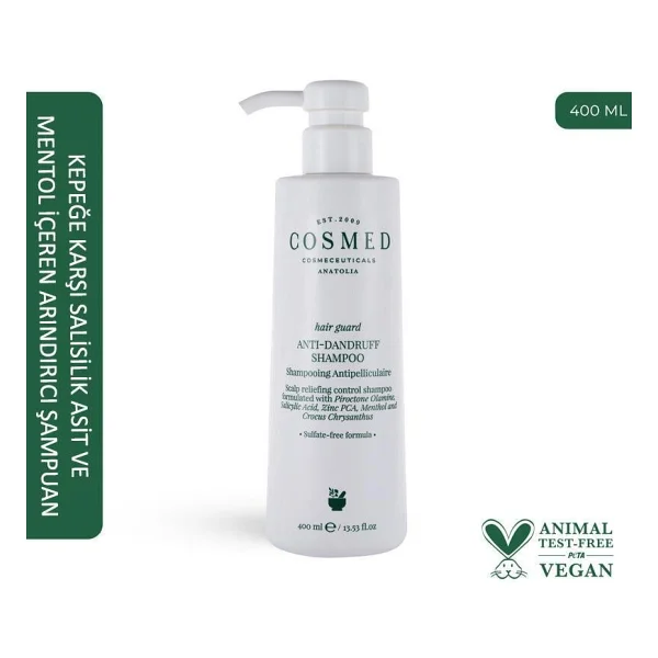 Cosmed Hair Guard 400 Ml Kepeğe Karşı Tuzsuz Şampuan - Görsel 4