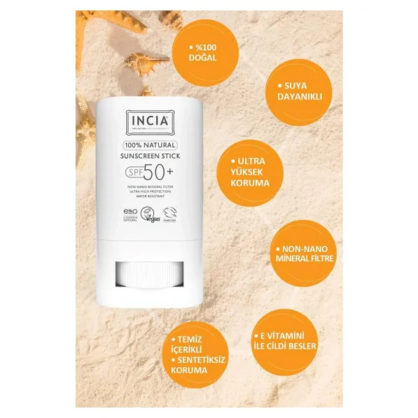Incıa %100 Doğal Güneş Koruyucu Stick Spf 50 15 Gr - Görsel 3