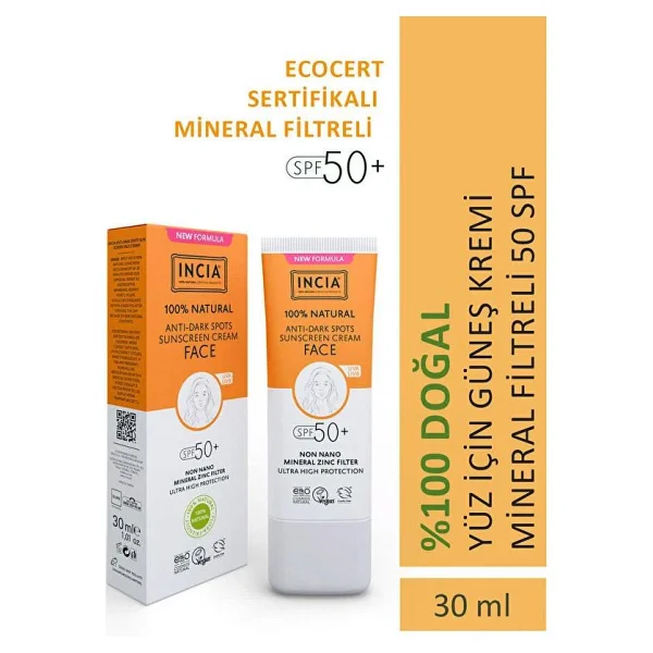 Incia Doğal Leke Karşıtı Yüz Güneş Kremi 30 Ml - Görsel 2