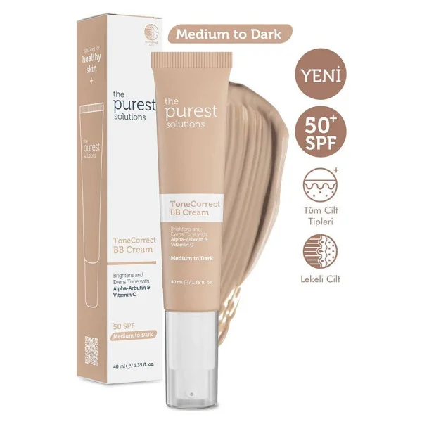 The Purest Solutions Lekeli Ciltler İçin Cilt Tonu Eşitleyici Spf 50 40 Ml Bb Krem - Görsel 3