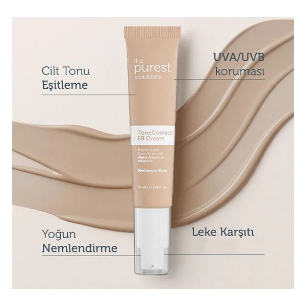 The Purest Solutions Lekeli Ciltler İçin Cilt Tonu Eşitleyici Spf 50 40 Ml Bb Krem - Görsel 6