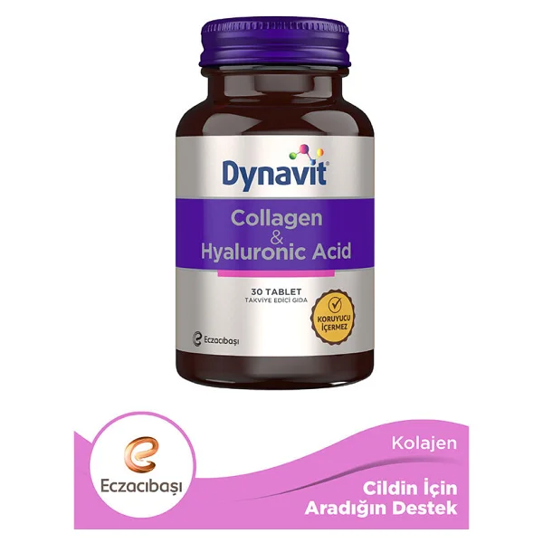 Dynavit Collagen Hyaluronic Acid 30 Tablet - Görsel 5