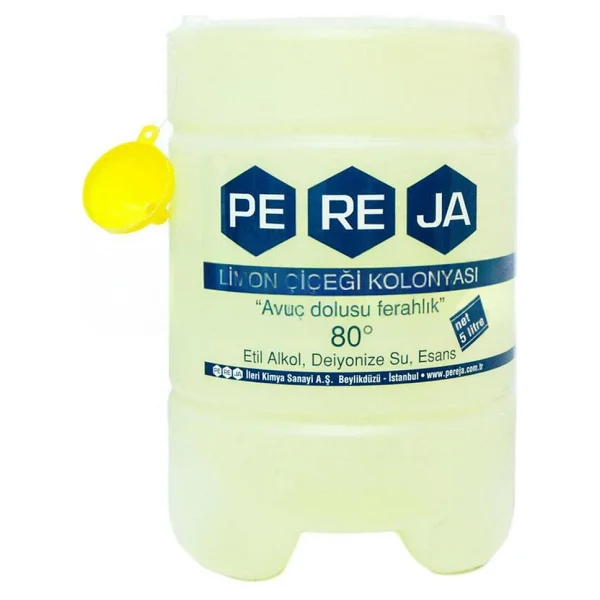 Pereja Limon Çiçeği 80 Derece Bidon Kolonya 5 Lt - Görsel 2
