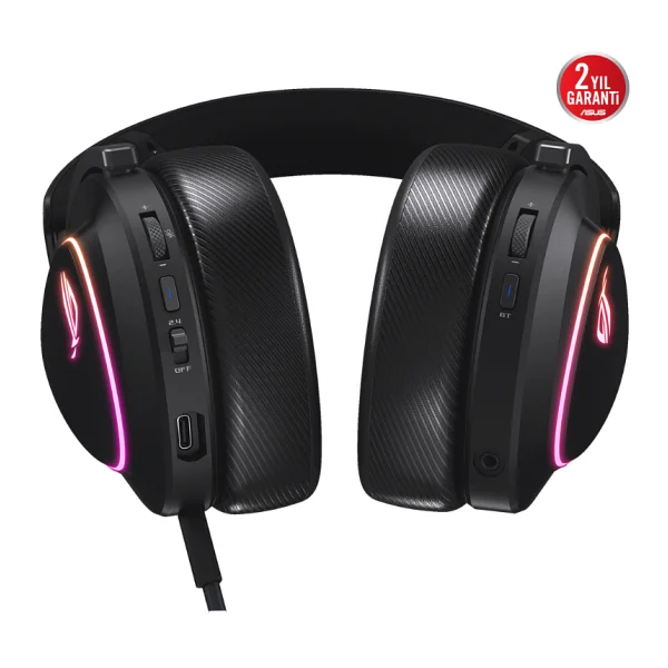 Asus Rog Delta Iı Siyah RGB 7.1 Kablolu/Kablosuz Kulak Üstü Oyuncu Kulaklığı - Görsel 9