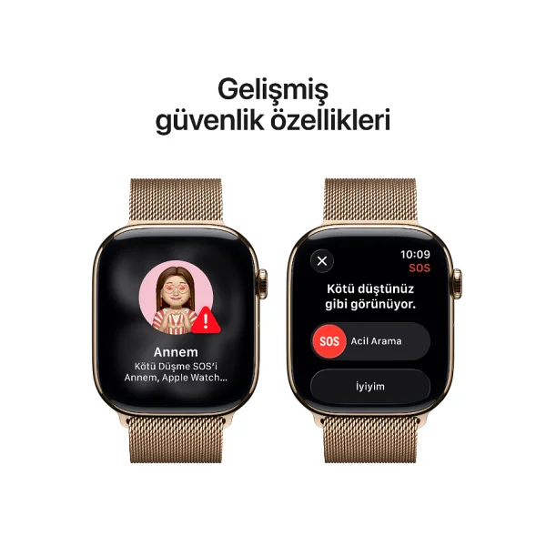 Apple Watch Series 11 GPS + Cellular 46mm Titanyum Kasa Ve Milano Loop Akıllı Saat - Görsel 9