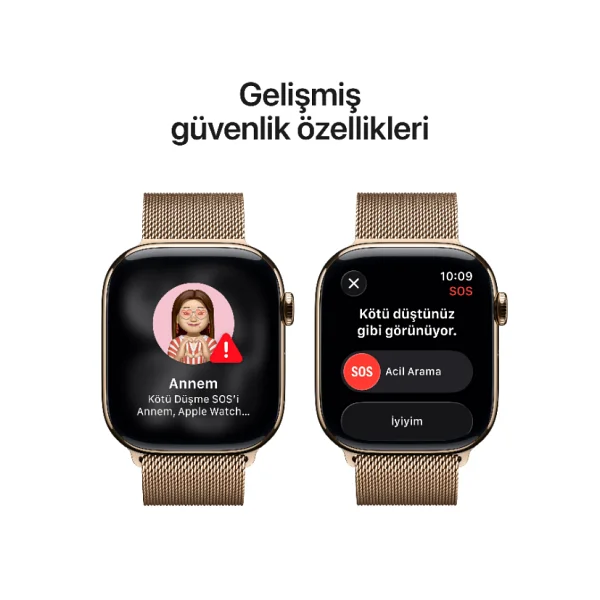 Apple Watch Series 11 GPS + Cellular 46mm Natürel Titanyum Kasa Ve Natürel Milano Loop Akıllı Saat - Görsel 5