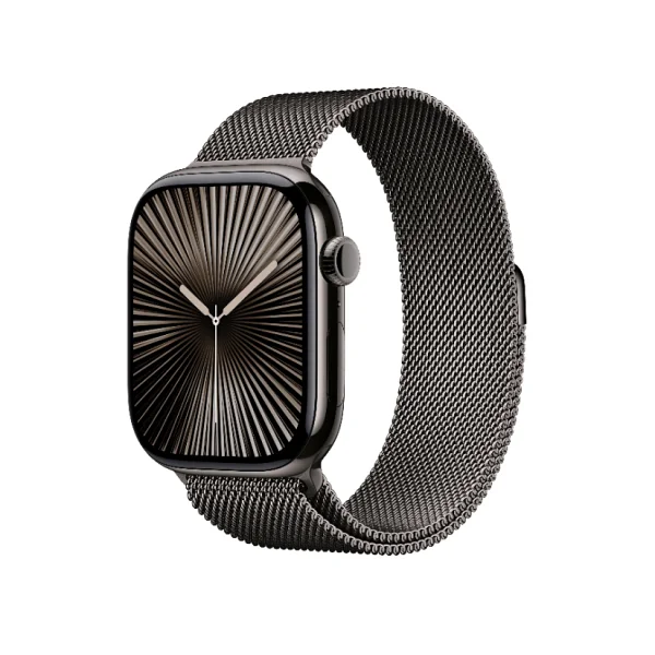 Apple Watch Series 10 GPS + Cellular 42mm Natürel Titanyum Kasa Ve Natürel Milano Loop Kordon Akıllı Saat - Görsel 6