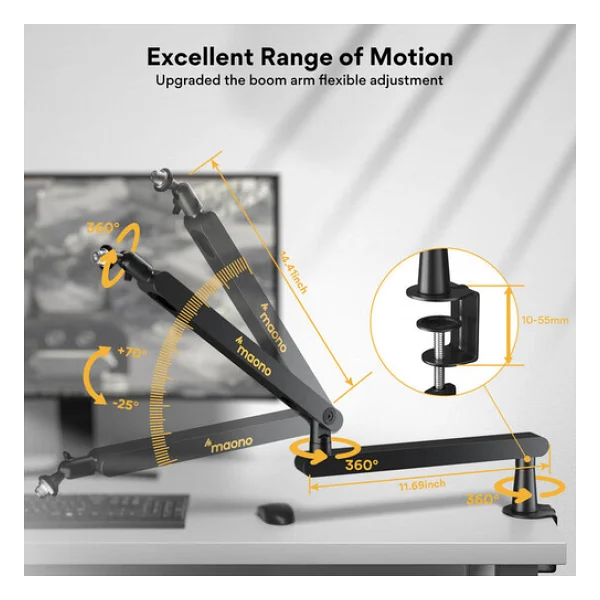 Maono Ba92 Süspansiyonlu Arm Stand - Görsel 6