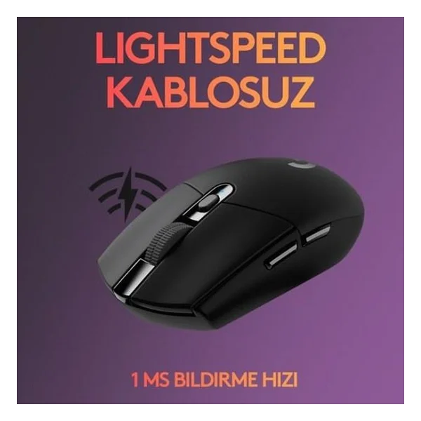 Logitech G305 910-005283 Siyah Lightspeed Optik Kablosuz Oyuncu Mouse - Görsel 3