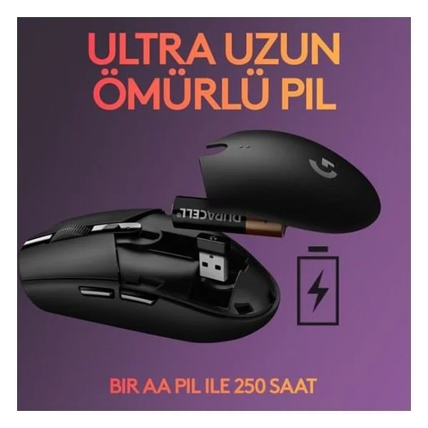 Logitech G305 910-005283 Siyah Lightspeed Optik Kablosuz Oyuncu Mouse - Görsel 4