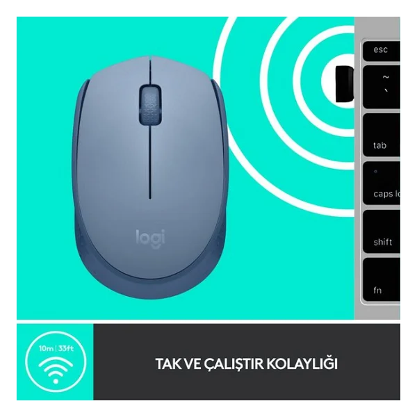 Logitech M171 Optik Kablosuz Mouse - Görsel 7