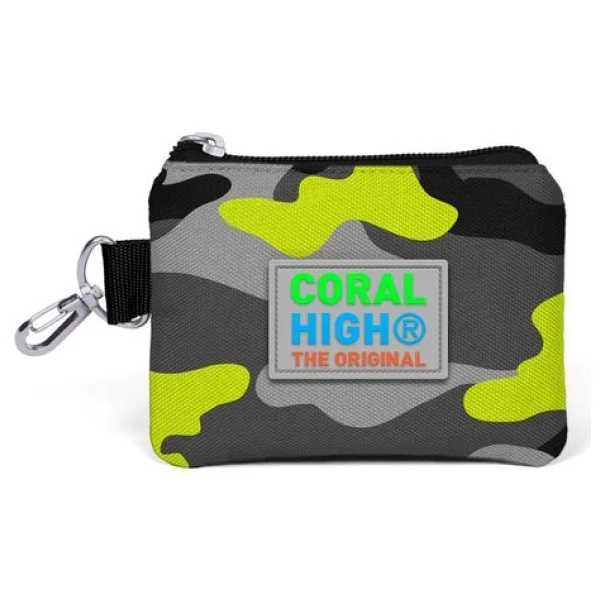 Coral High Kids Gri Kamuflaj Desenli Bozuk Para Çantası 21742 - Görsel 2