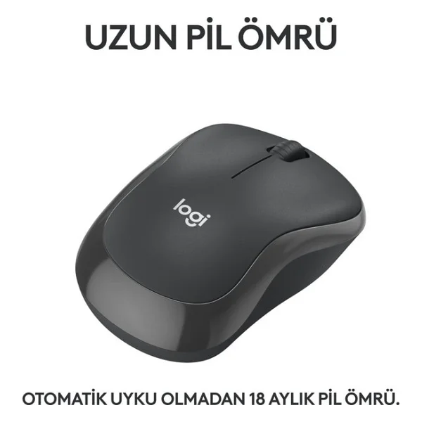Logitech M240 910-007119 Siyah Sessiz Optik Kablosuz Mouse - Görsel 4
