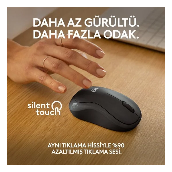 Logitech M240 910-007119 Siyah Sessiz Optik Kablosuz Mouse - Görsel 7