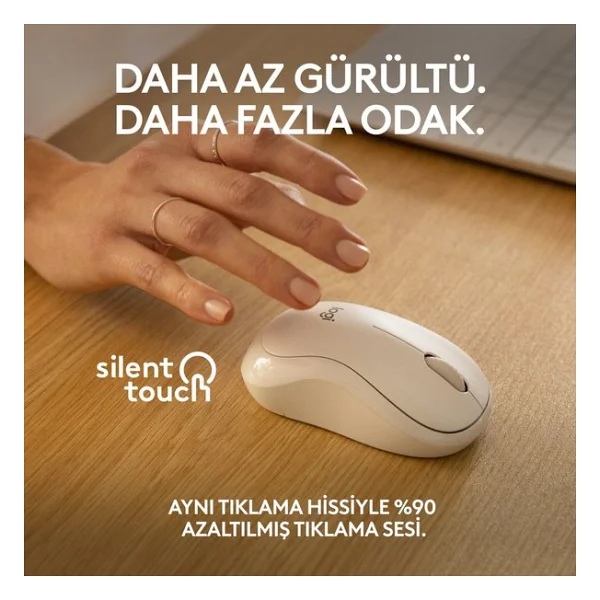 Logitech M240 Sessiz Optik Kablosuz Mouse - Görsel 3