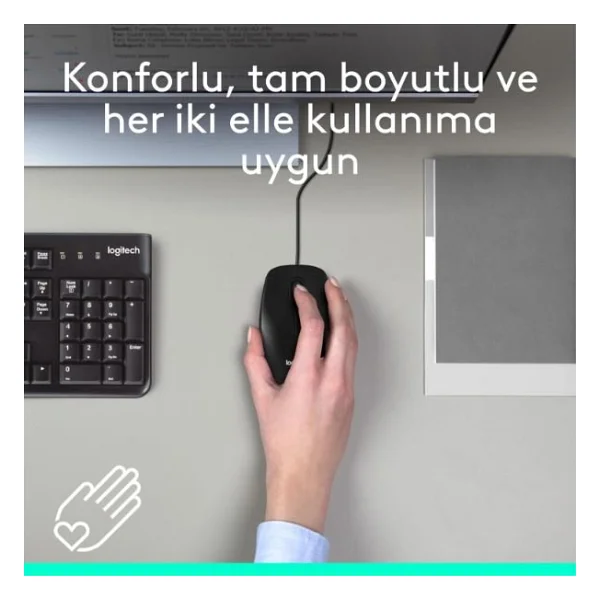 Logitech M100 Optik Kablolu Mouse - Görsel 9