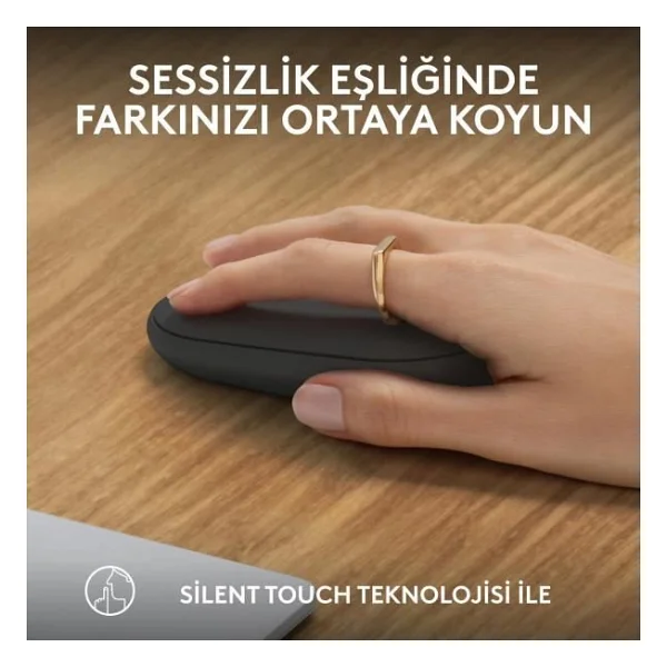 Logitech Pebble 2 M350s 910-007015 Siyah Sessiz Optik Kablosuz Mouse - Görsel 2