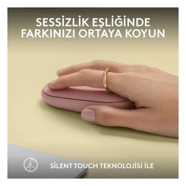 Logitech Pebble 2 M350s 910-007014 Pembe Sessiz Optik Kablosuz Mouse - Görsel 2