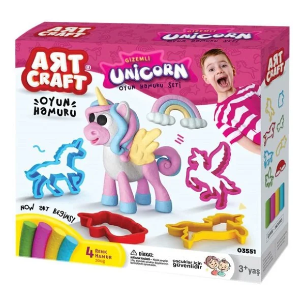 Art Craft Gizemli Unicorn Oyun Hamuru Seti 200 Gr 03551 - Görsel 2