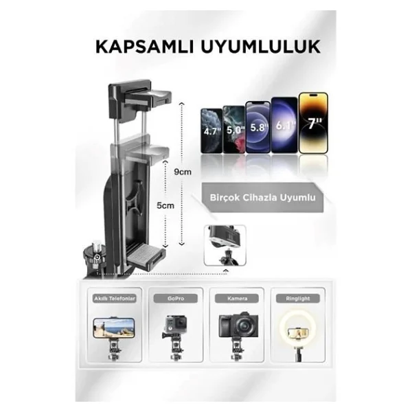 Torima L16 153 Cm Tripod - Görsel 5