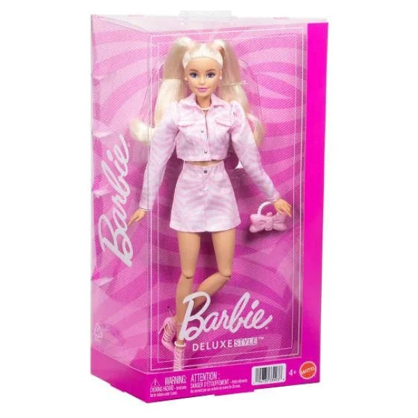 Barbie Deluxe Style Pembe Ceketli Bebek Hyv24-Jjn69 - Görsel 6