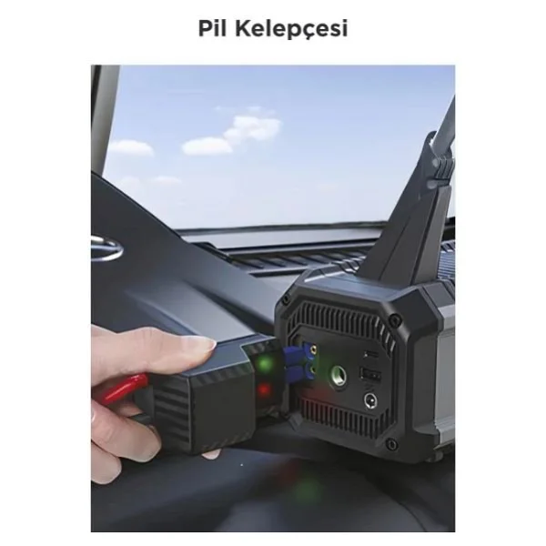 Torima Aps-01 8000 mAh Işıklı Ekranlı Marş Özellikli Araç Kompresörü - Görsel 5
