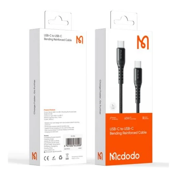 Mcdodo CA-5641 1 m Type-C to Type-C Hızlı Şarj Kablosu - Görsel 6