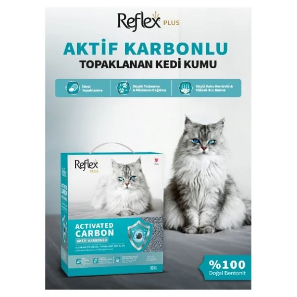 Reflex Aktif Karbonlu 10 Lt Topaklanan Kedi Kumu - Görsel 9