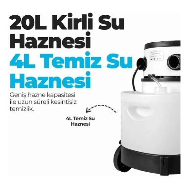 Pirantech Rlz-208 Halı Ve Koltuk Yıkama Makinesi - Görsel 5