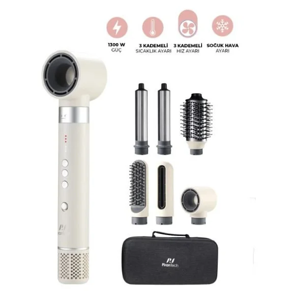 Pirantech Airbreeze Ks-103 6in1 Saç Şekillendirme Seti - Görsel 8