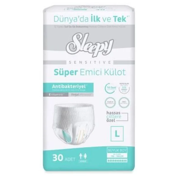 Sleepy Sensitive Süper Emici Külot Büyük Boy L 30'lu Hasta Bezi - Görsel 5