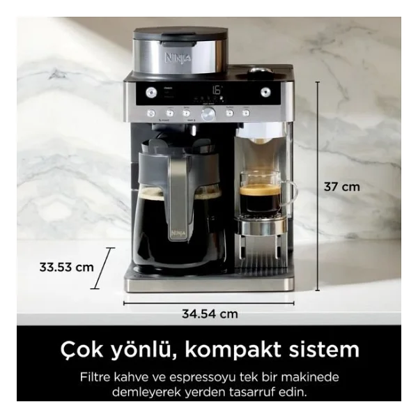 Ninja Prestige Dualbrew 2in1 Filtre Ve Kapsül Kahve Makinesi - Görsel 4