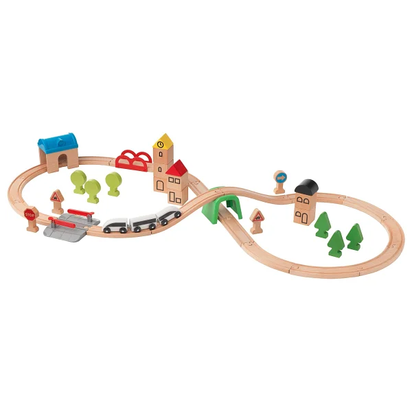 Ikea Lillabo Ahşap Oyuncak Tren Seti 45 Parça - Görsel 2