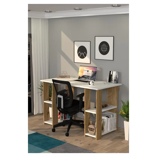 Moonlife Hipo Kitaplıklı Çalışma Masası - Görsel 2