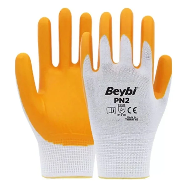 Beybi Pn2 Polyester Örme Nitril 10 Numara İş Eldiveni - Görsel 4