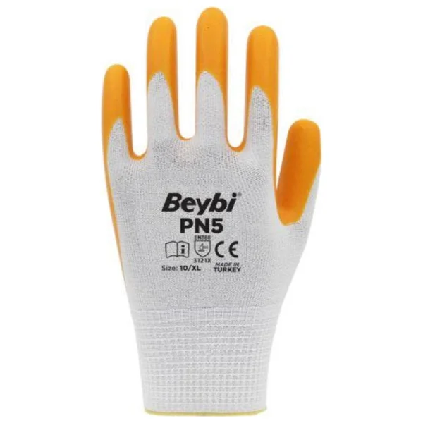 Beybi PN5 Polyester Örme Nitril 9 Numara İş Eldiveni - Görsel 3